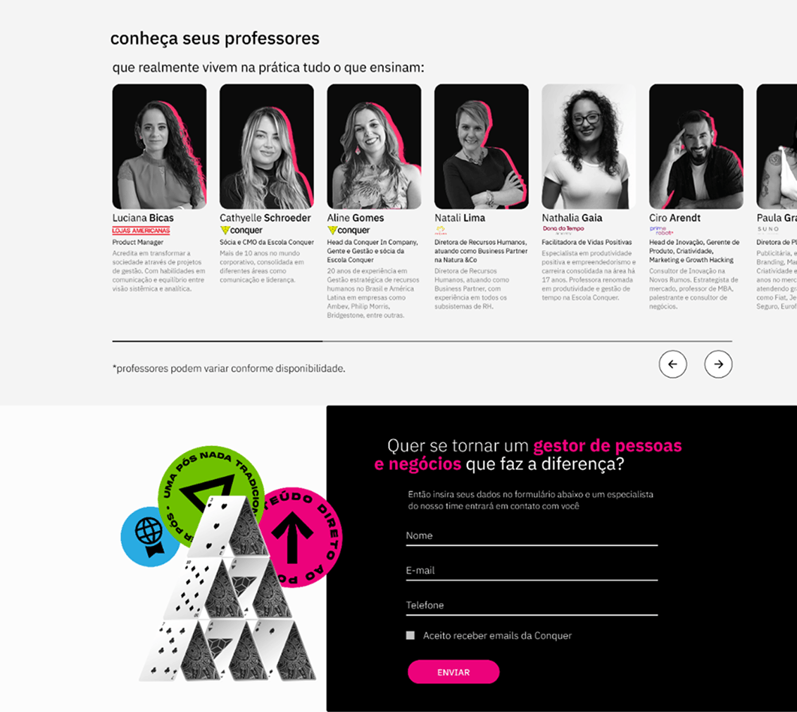 conquer course landing page