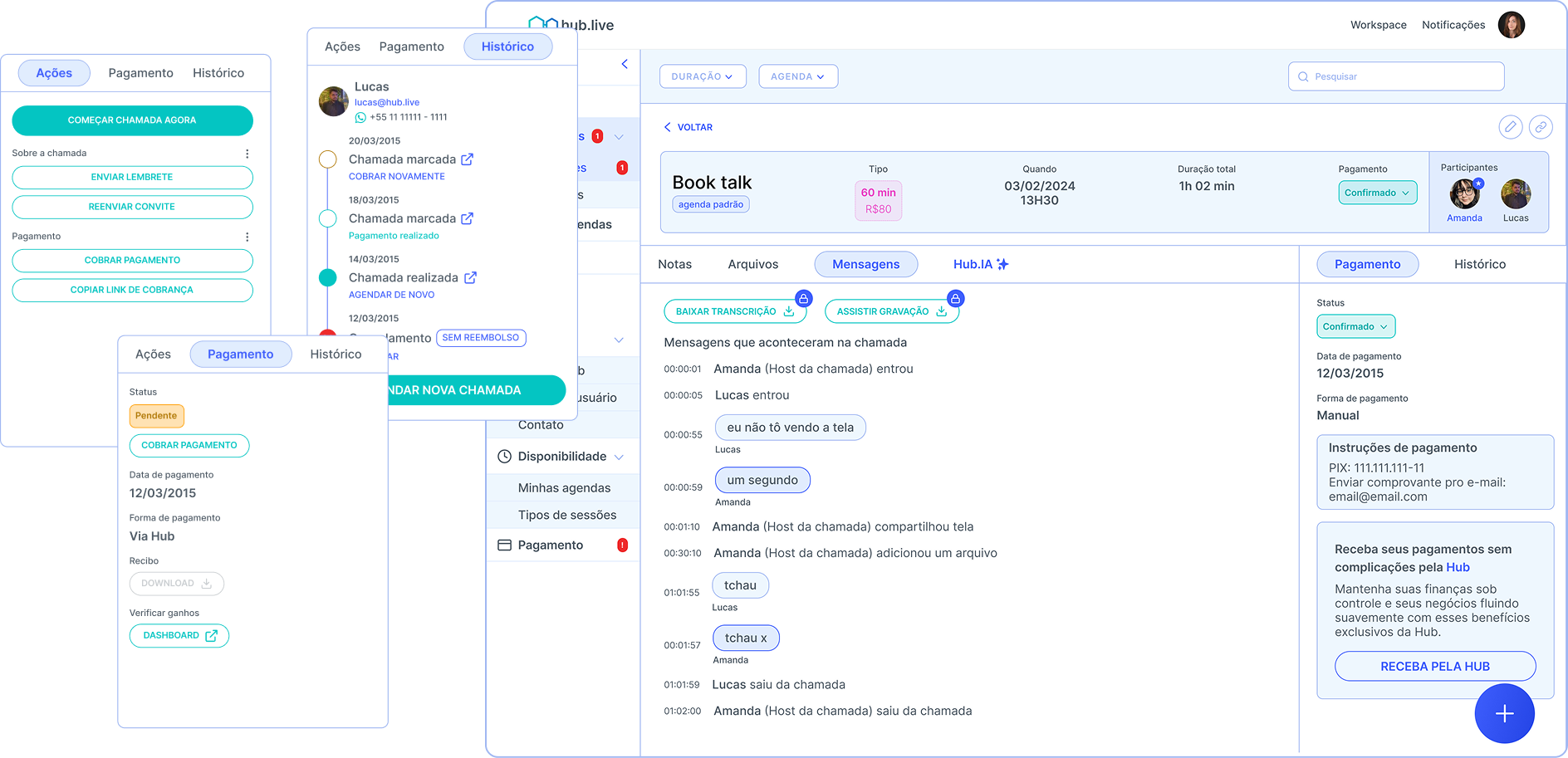hub.live interface